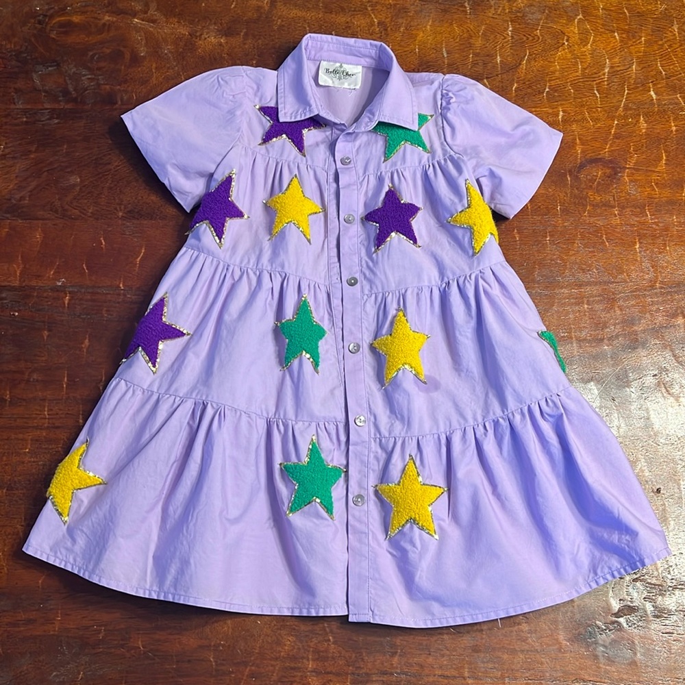 Lavender Belle Cher dress with chenille stars size 5